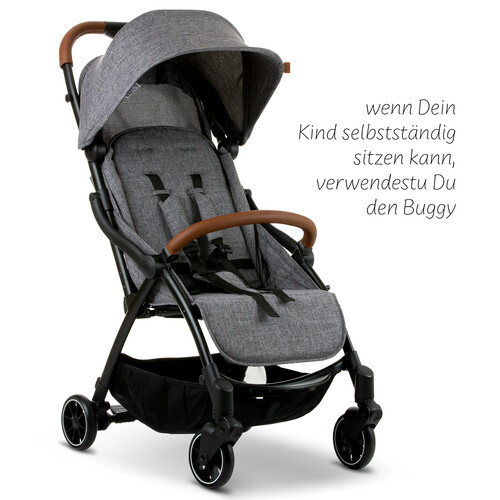 Passeggino 3in1 Stroller set Flash - Woven Graphite 