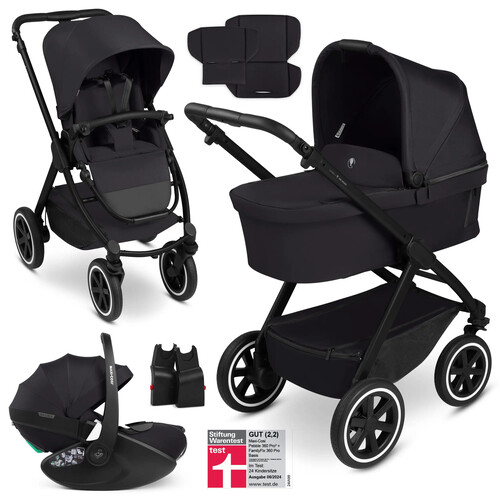 Коляска 3в1 Samba 2 з автокріслом Maxi-Cosi Pebble 360 Pro 2 — колір Вугільний Зображення