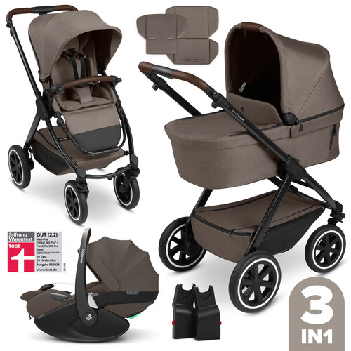 Коляска 3в1 Samba 2 з автокріслом Maxi-Cosi Pebble 360 Pro 2 — колір Вугільний Зображення