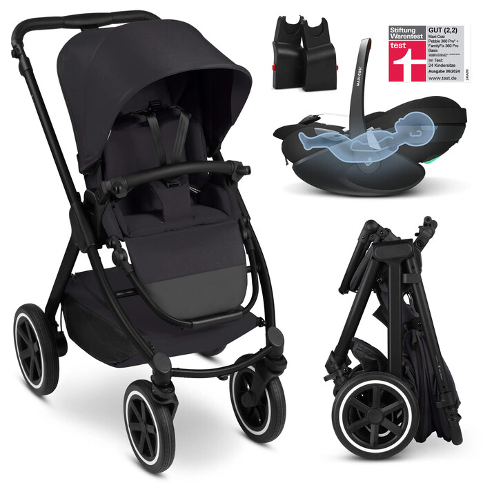 Ensemble de voyage Samba 2 avec siège auto pour nouveau-nés Maxi Cosi Pebble 360 Pro 2 — Coal 