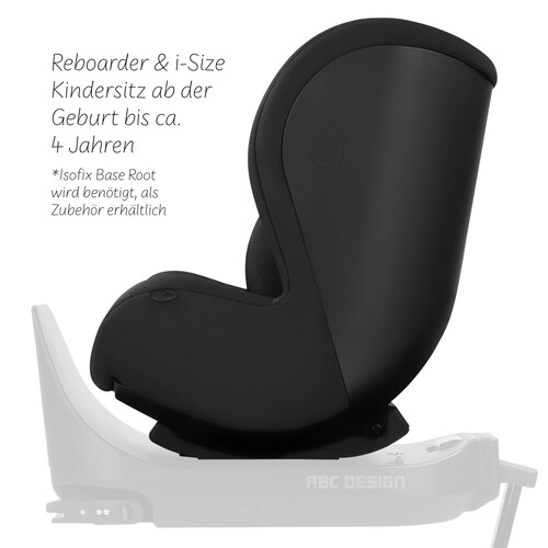 Siège auto pivotant Reboard Lily i-Size (de la naissance à 4 ans) — Noir 