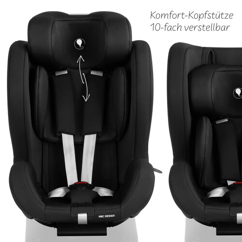 Siège auto pivotant Reboard Lily i-Size (de la naissance à 4 ans) — Noir 
