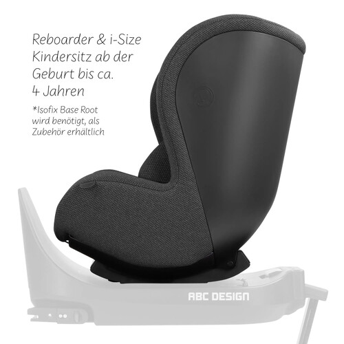 Siège auto pivotant Reboard Lily i-Size (de la naissance à 4 ans) — Noir 