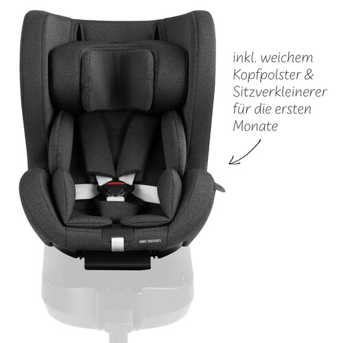 Siège auto pivotant Reboard Lily i-Size (de la naissance à 4 ans) — Noir 