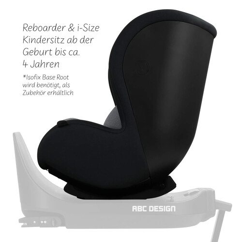 Siège auto pivotant Reboard Lily i-Size (de la naissance à 4 ans) — Noir 