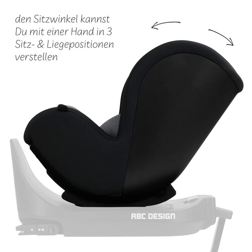 Siège auto pivotant Reboard Lily i-Size (de la naissance à 4 ans) — Noir 