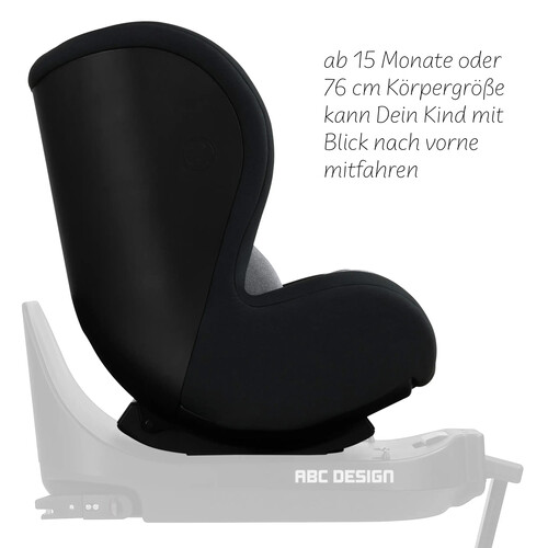 Siège auto pivotant Reboard Lily i-Size (de la naissance à 4 ans) — Noir 