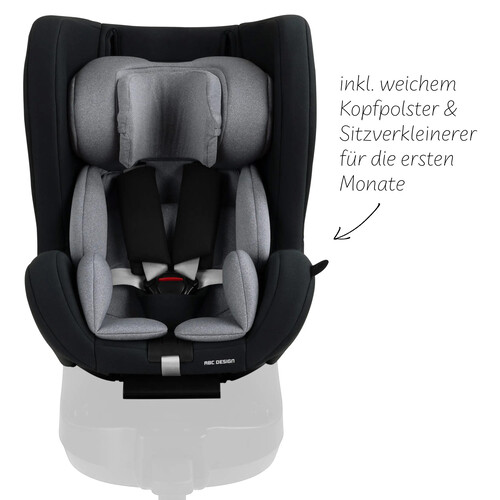 Siège auto pivotant Reboard Lily i-Size (de la naissance à 4 ans) — Noir 