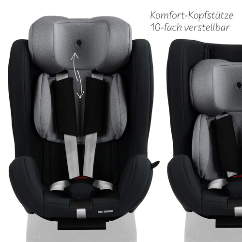 Siège auto pivotant Reboard Lily i-Size (de la naissance à 4 ans) — Noir 