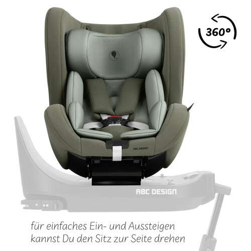 Siège auto pivotant Reboard Lily i-Size (de la naissance à 4 ans) — Noir 