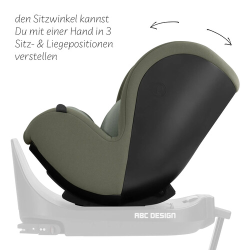 Siège auto pivotant Reboard Lily i-Size (de la naissance à 4 ans) — Noir 
