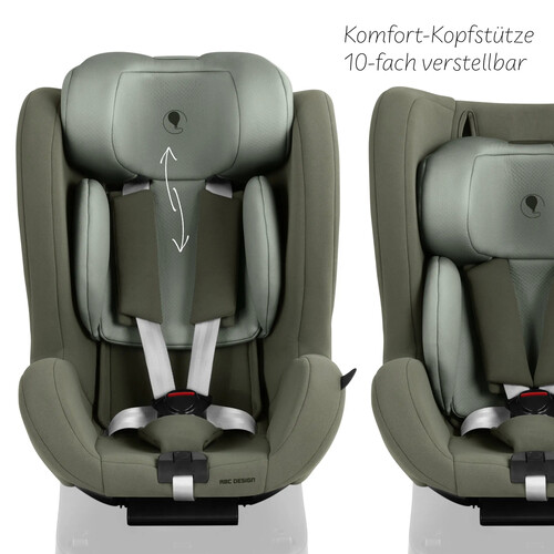 Siège auto pivotant Reboard Lily i-Size (de la naissance à 4 ans) — Noir 