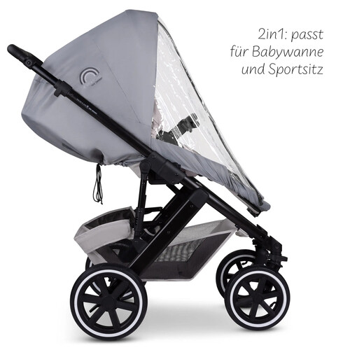 Parapioggia universale 4 Seasons per passeggino 2in1 con zip laterale 