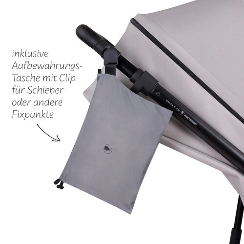 Parapioggia universale 4 Seasons per passeggino 2in1 con zip laterale 