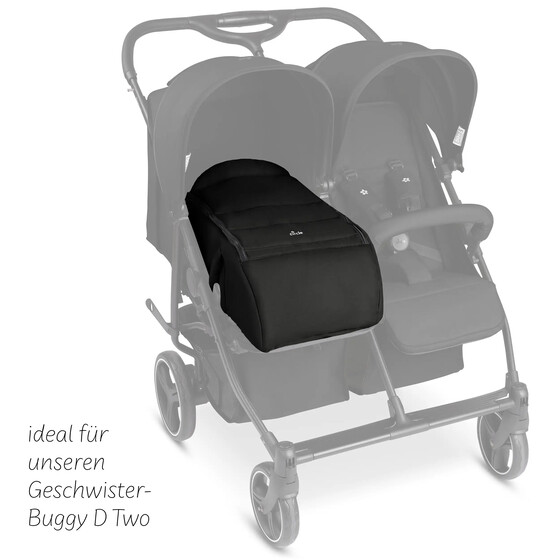 D Two double stroller carrycot — Black color  (hover)