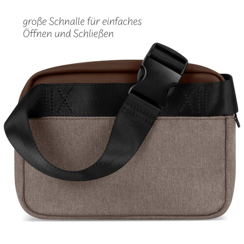 Bolso cruzado / riñonera — Almond 