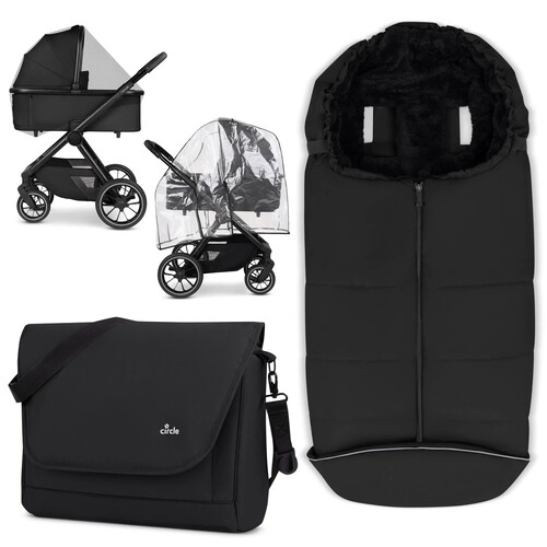 Set accessori passeggino nero 