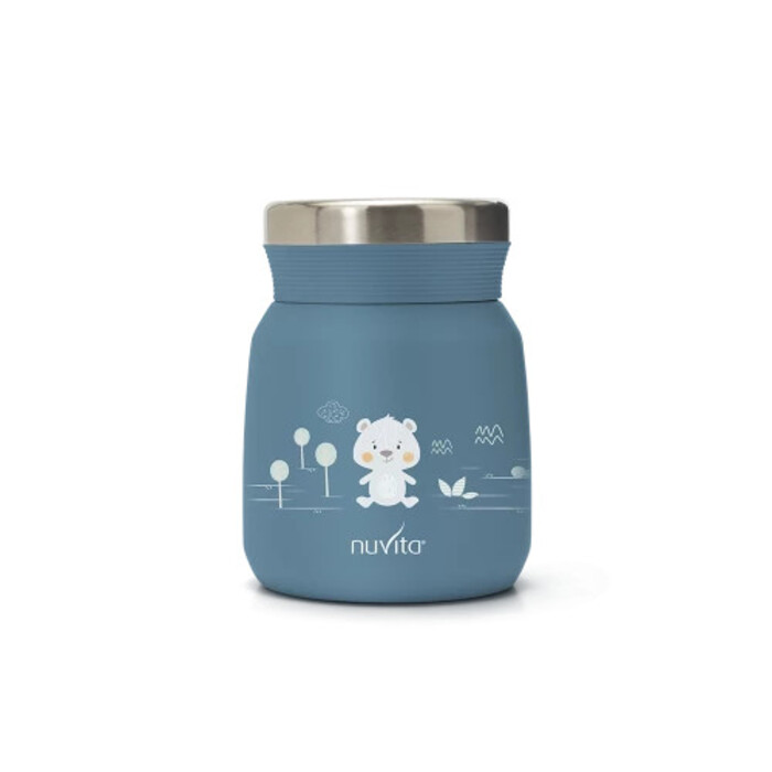 Contenitore termico per alimenti in acciaio inox 500 ml — 4471/4472, azzurro 