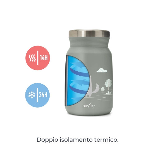 Boîte isotherme pour aliments en acier inoxydable 500 ml — 4471/4472, bleu 