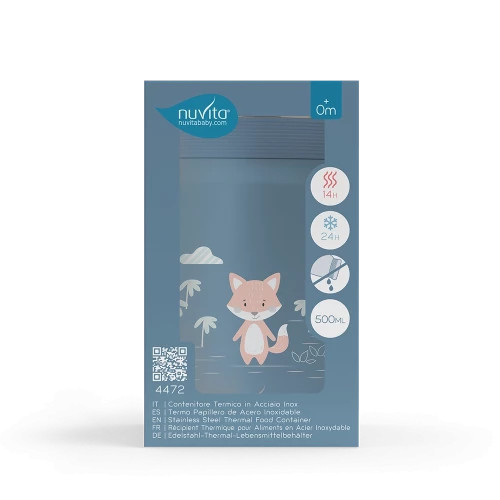Boîte isotherme pour aliments en acier inoxydable 500 ml — 4471/4472, bleu 