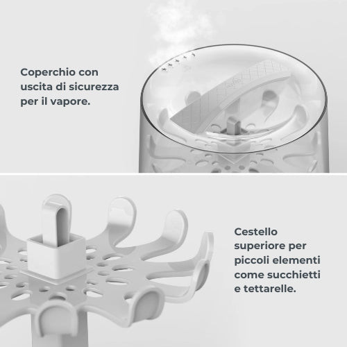 Sterilizzatore a vapore Nuvita SteriEasy per biberon 