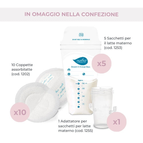 Tiralatte elettrico doppio Nuvita Materno Smart a 3 fasi 