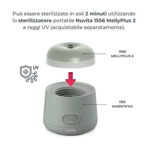 Scaldabiberon portatile Nuvita Warm’n’Go — con mantenimento della temperatura 