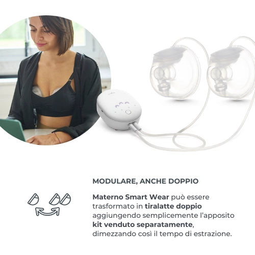 Електричний носимий молоковідсмоктувач Nuvita Materno Smart Wear Зображення