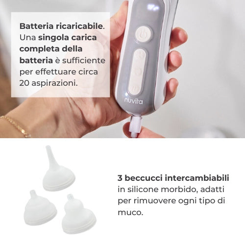 Aspiratore nasale elettrico con batteria ricaricabile — 2150 