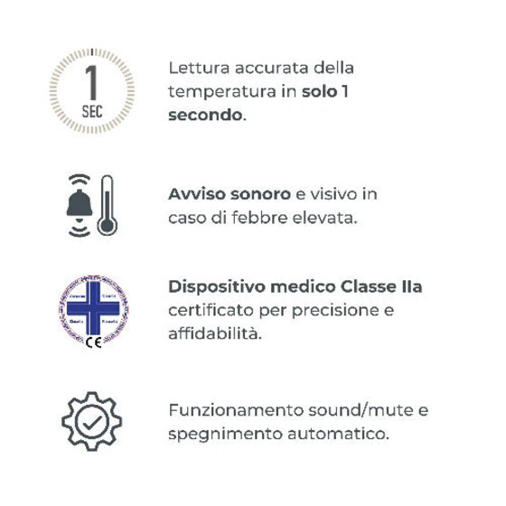 Termometro digitale NuvitaMed frontale e auricolare  (hover)