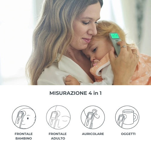 Termometro digitale NuvitaMed frontale e auricolare 