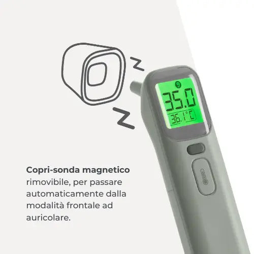 Termometro digitale NuvitaMed frontale e auricolare 