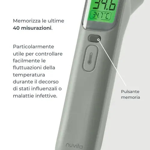 Termometro digitale NuvitaMed frontale e auricolare 