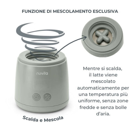 Scaldabiberon portatile Nuvita Warm’n’Mix — con funzione di miscelazione  (hover)