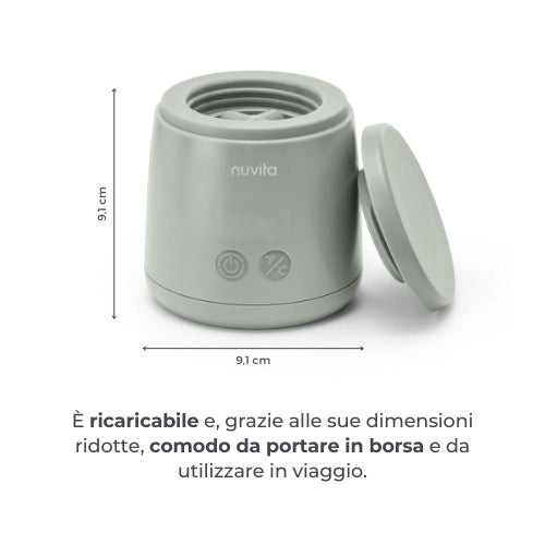 Scaldabiberon portatile Nuvita Warm’n’Mix — con funzione di miscelazione 