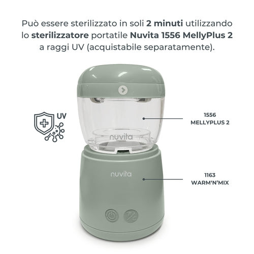Scaldabiberon portatile Nuvita Warm’n’Mix — con funzione di miscelazione 