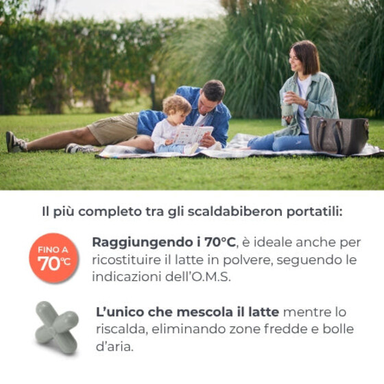 Scaldabiberon portatile Nuvita Mix70 — con funzione di miscelazione  (hover)