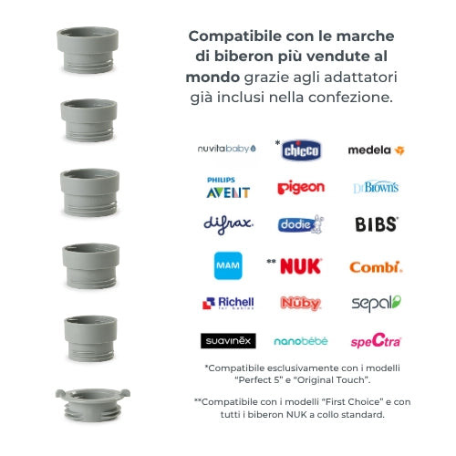 Scaldabiberon portatile Nuvita Mix70 — con funzione di miscelazione 