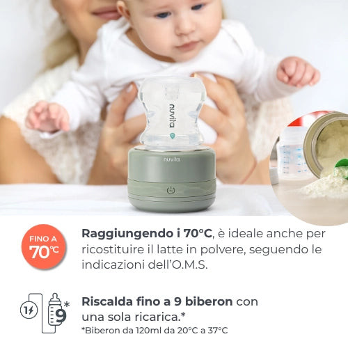 Scaldabiberon portatile Nuvita Warm70 — riscaldamento rapido 