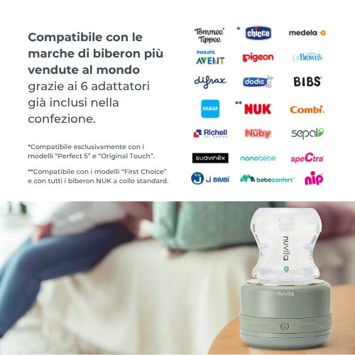 Scaldabiberon portatile Nuvita Warm70 — riscaldamento rapido 