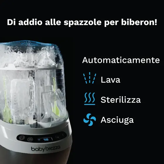 Комплект Baby Brezza Bottle Washer Pro + змінний HEPA-фільтр + засіб для чищення Зображення (hover)