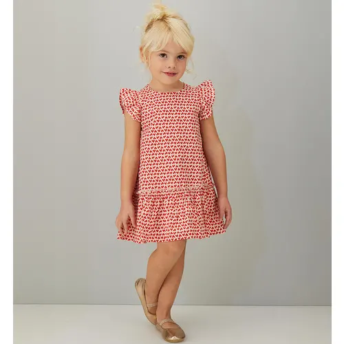 Vestido de verano iDO para niña color rojo 