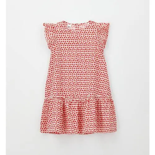 Vestido de verano iDO para niña color rojo 